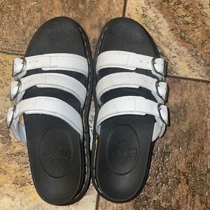 dr. martens white sandals